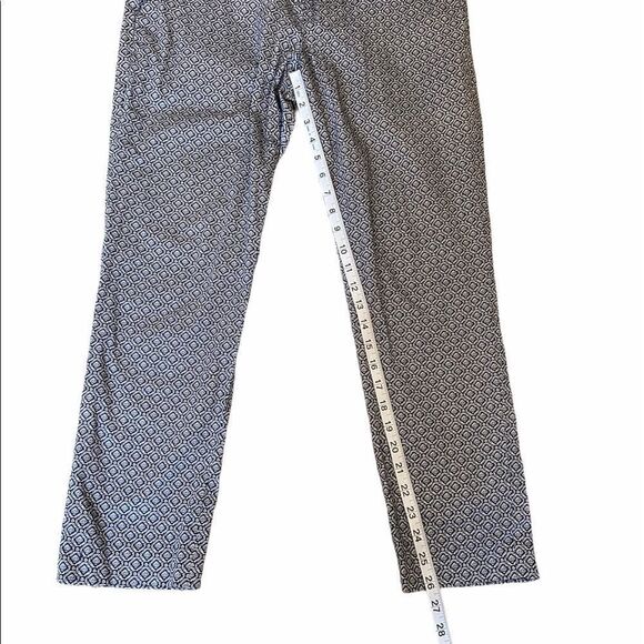AMANDA&CHELSEA Blue Printed Cropped Trouser Pant 8 - Picture 8 of 9